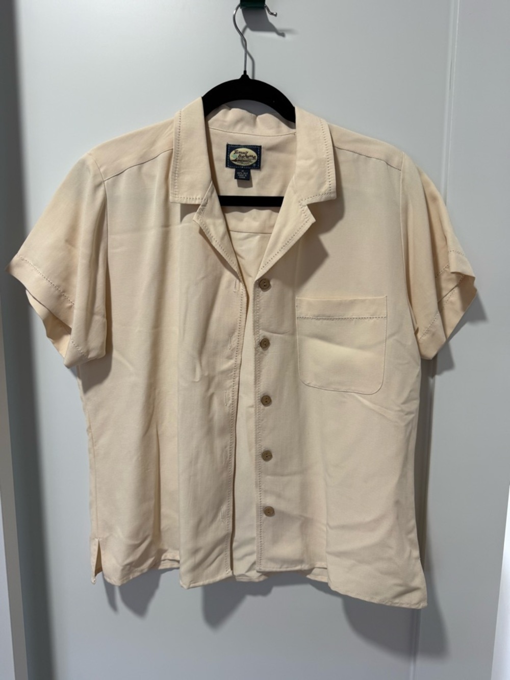 Tommy Bahama Cream Silk Button-Up Shirt